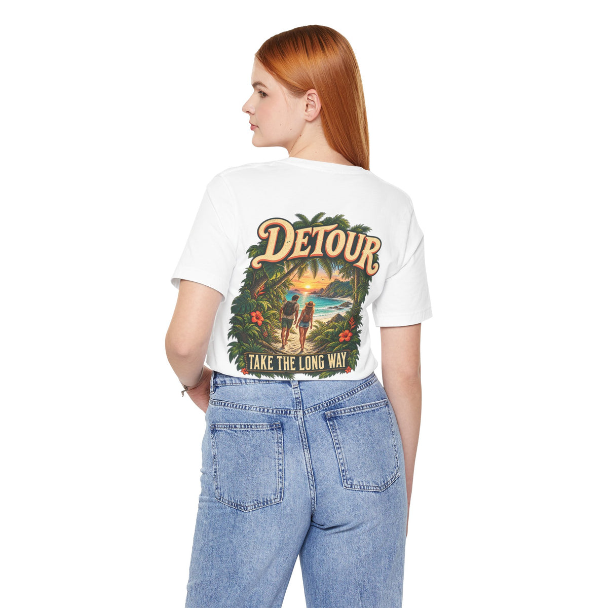 Detour Take the Long Way Tropical Adventure T-Shirt