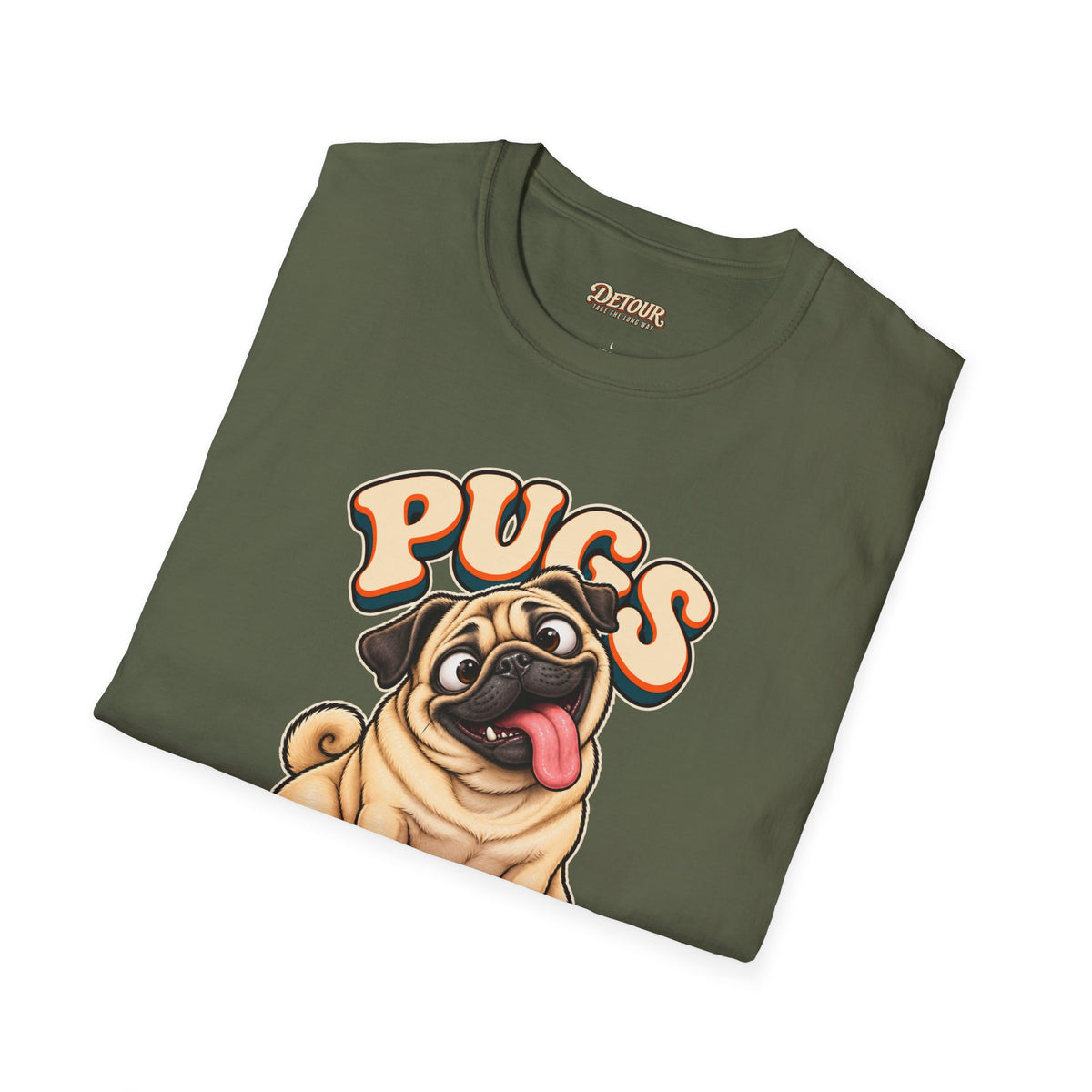 Pugs Not Drugs Funny Pug T-Shirt