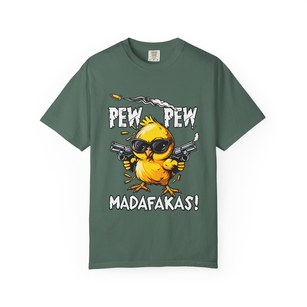 Pew Pew Madafakas Funny Duck Graphic T-Shirt