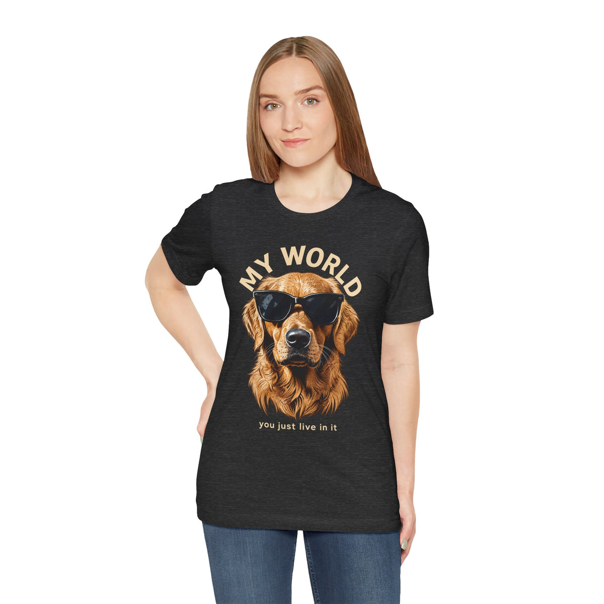 My World Golden Retriever Sunglasses T-Shirt