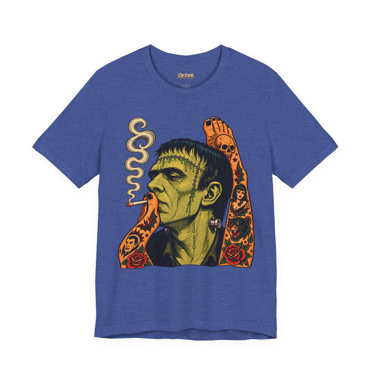 Vintage Frankenstein Smoking Monster T-Shirt