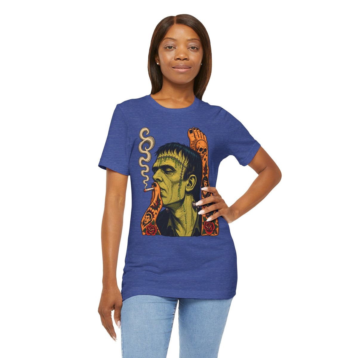 Vintage Frankenstein Smoking Monster T-Shirt