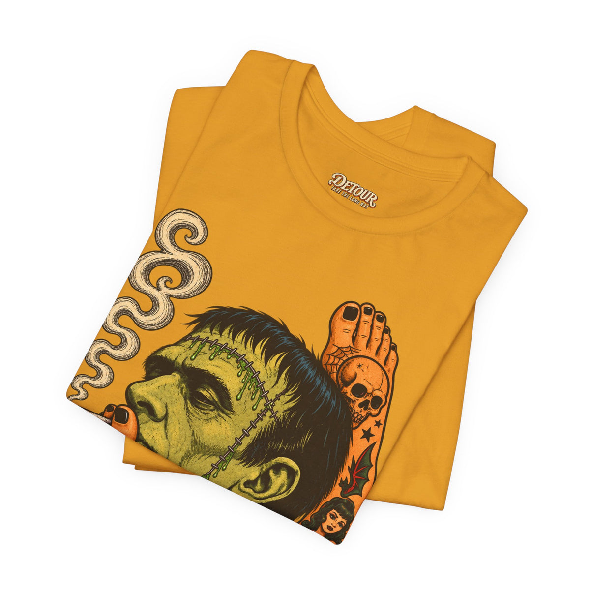 Vintage Frankenstein Smoking Monster T-Shirt
