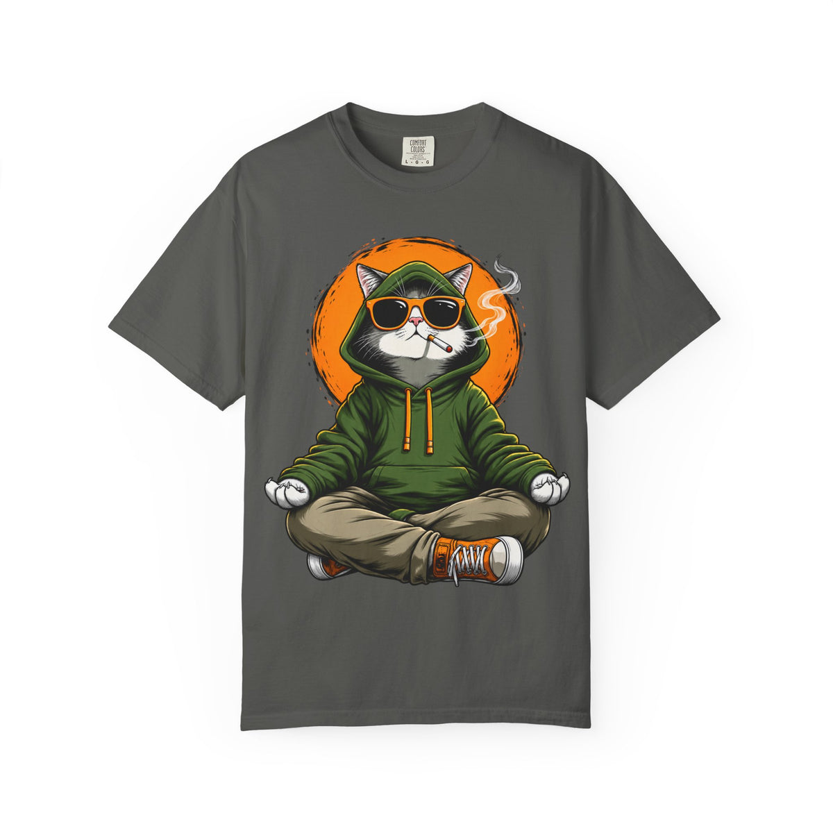 Meditating Cat in Sunglasses T-Shirt