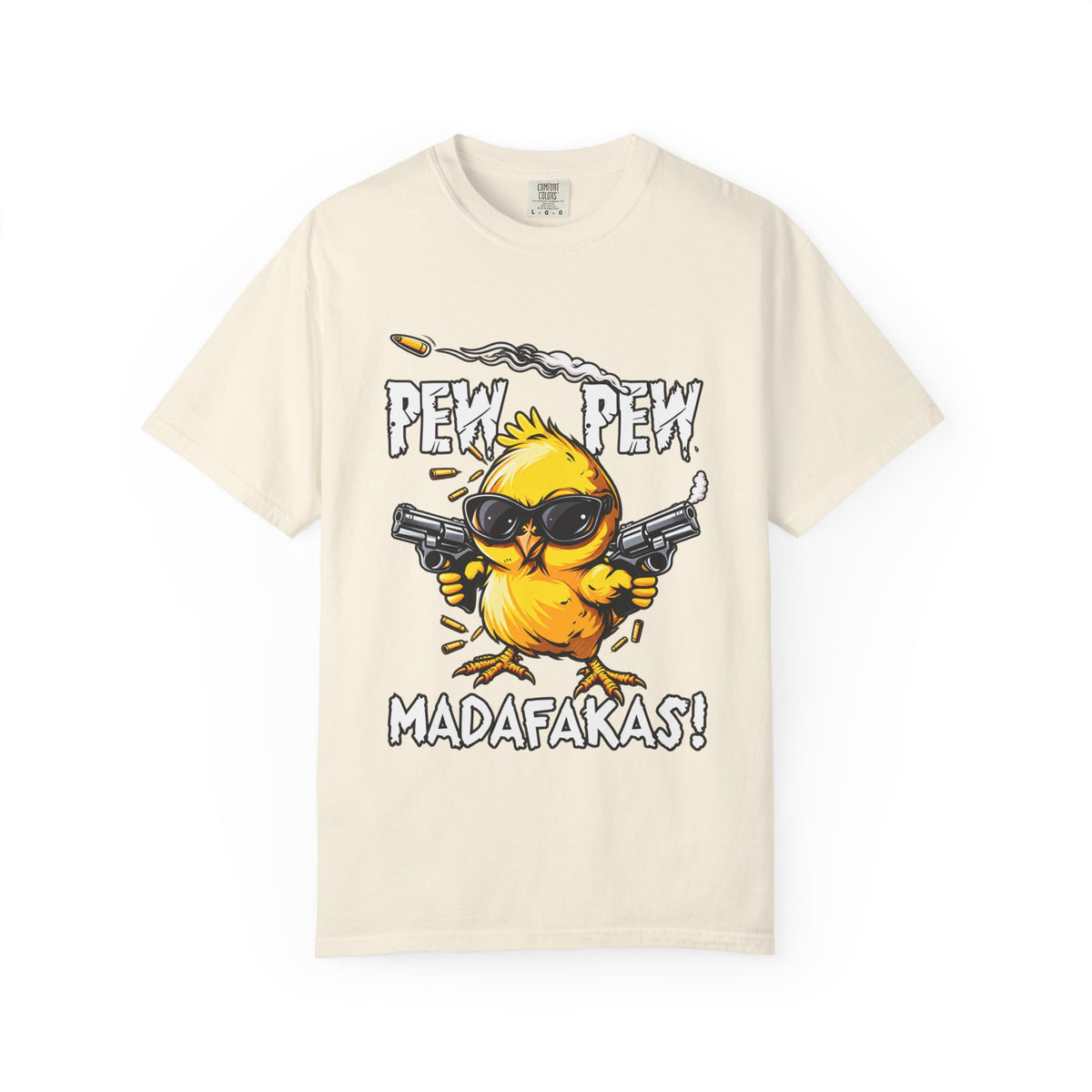 Pew Pew Madafakas Funny Duck Graphic T-Shirt