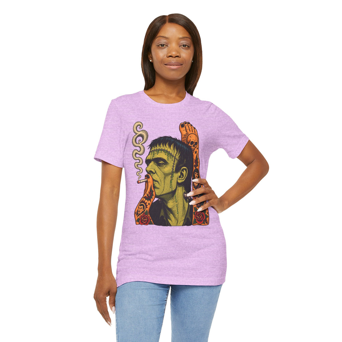Vintage Frankenstein Smoking Monster T-Shirt