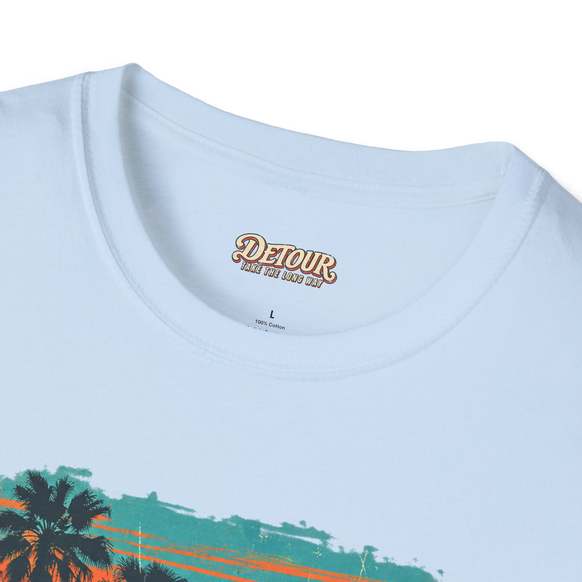 Retro Sunset Van T-Shirt – Tropical Beach Road Trip Graphic