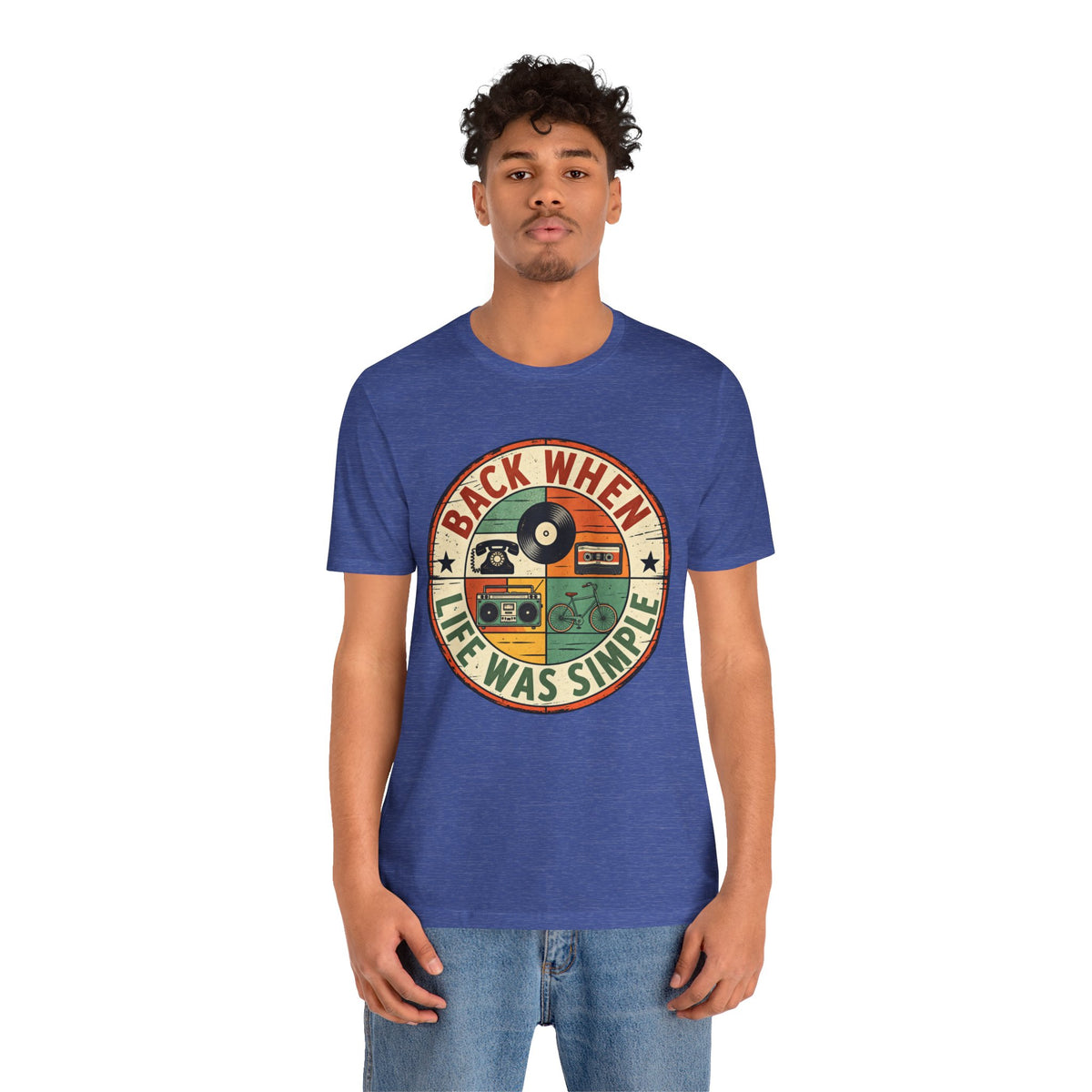 Back When Life Was Simple Vintage Retro T-Shirt