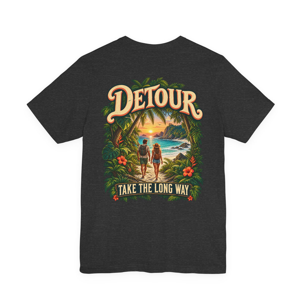 Detour Take the Long Way Tropical Adventure T-Shirt