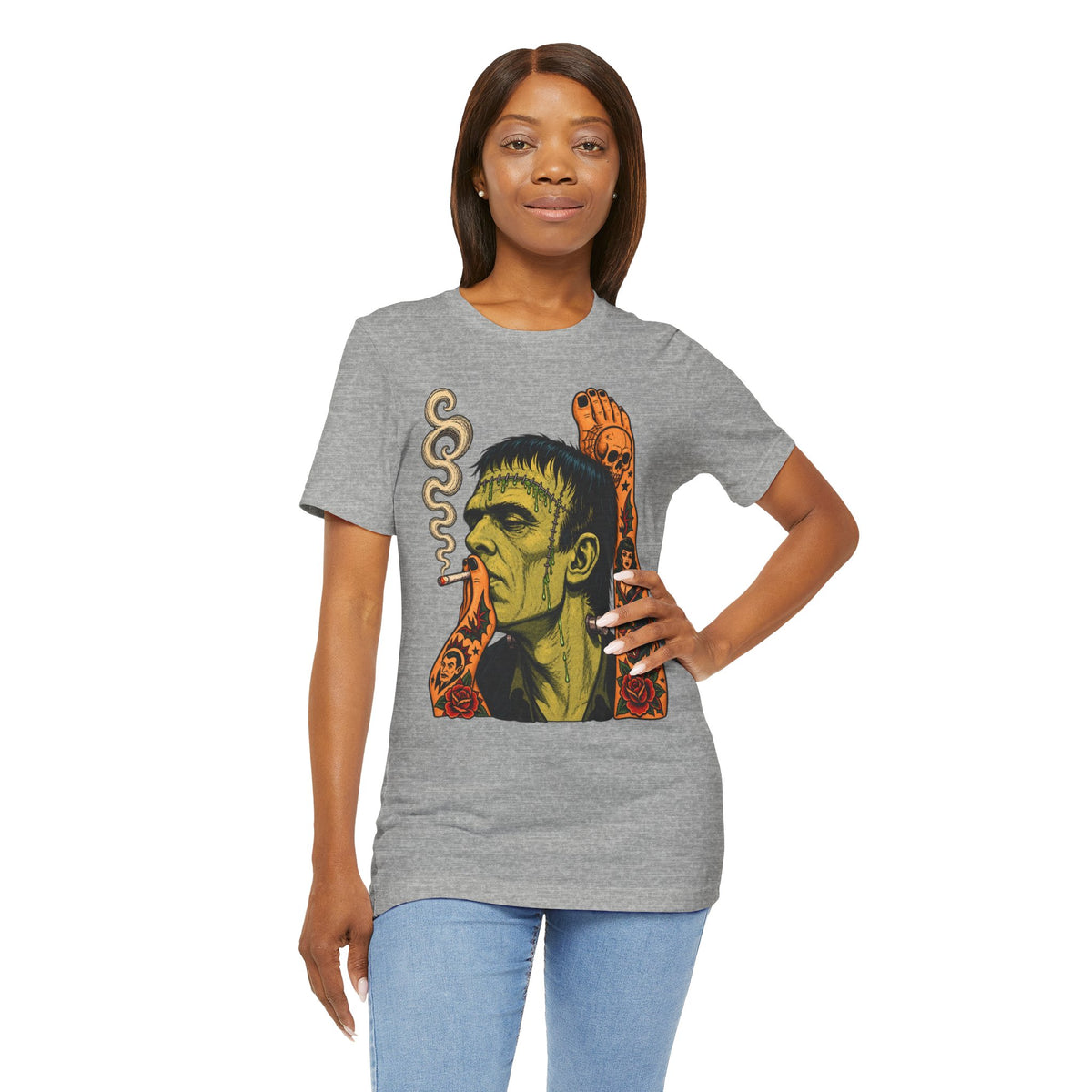 Vintage Frankenstein Smoking Monster T-Shirt