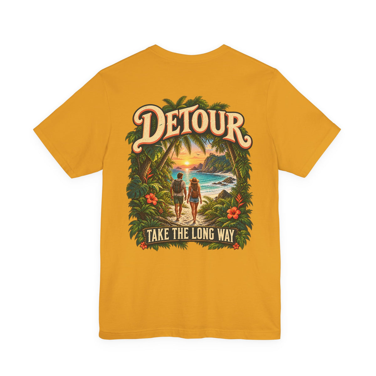 Detour Take the Long Way Tropical Adventure T-Shirt