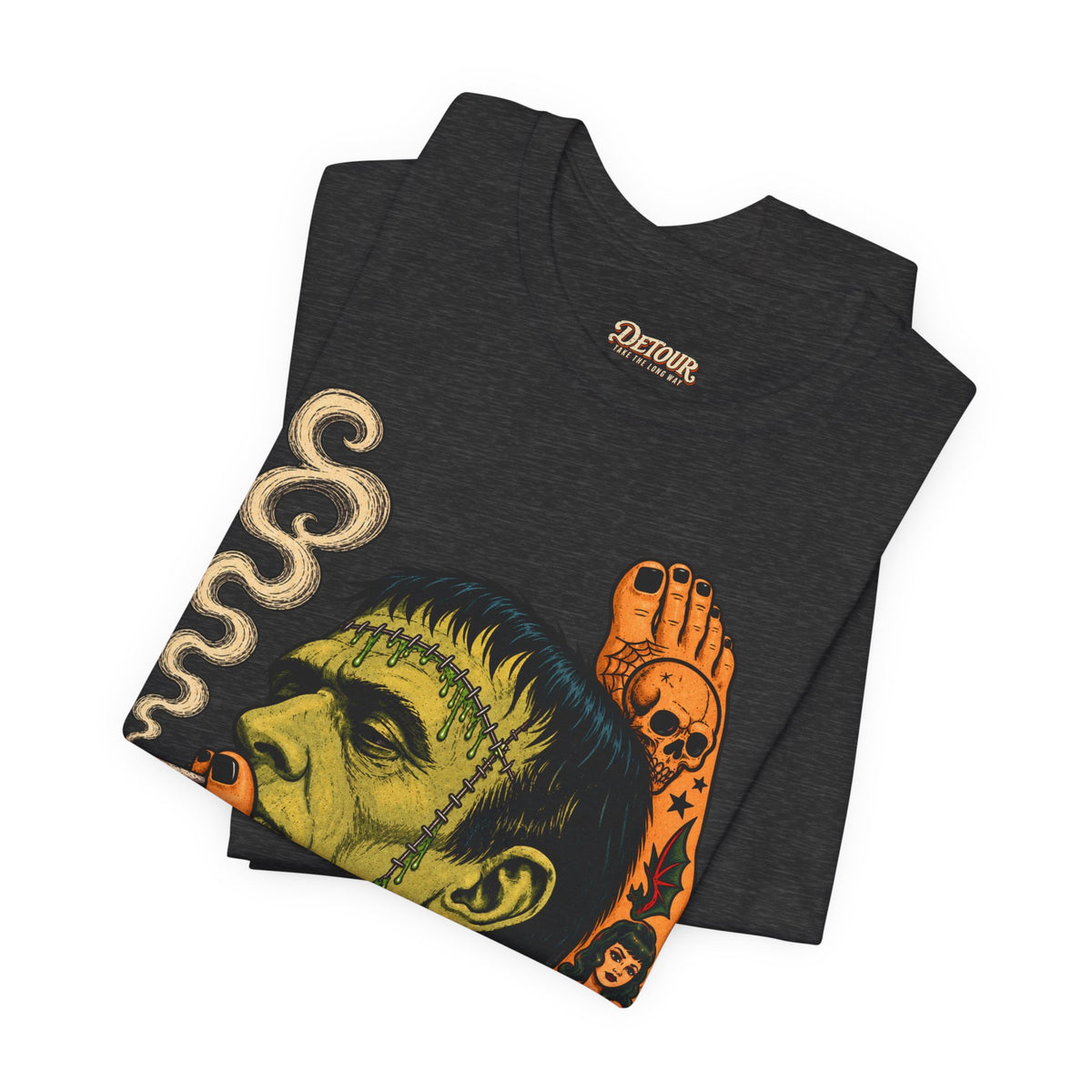 Vintage Frankenstein Smoking Monster T-Shirt