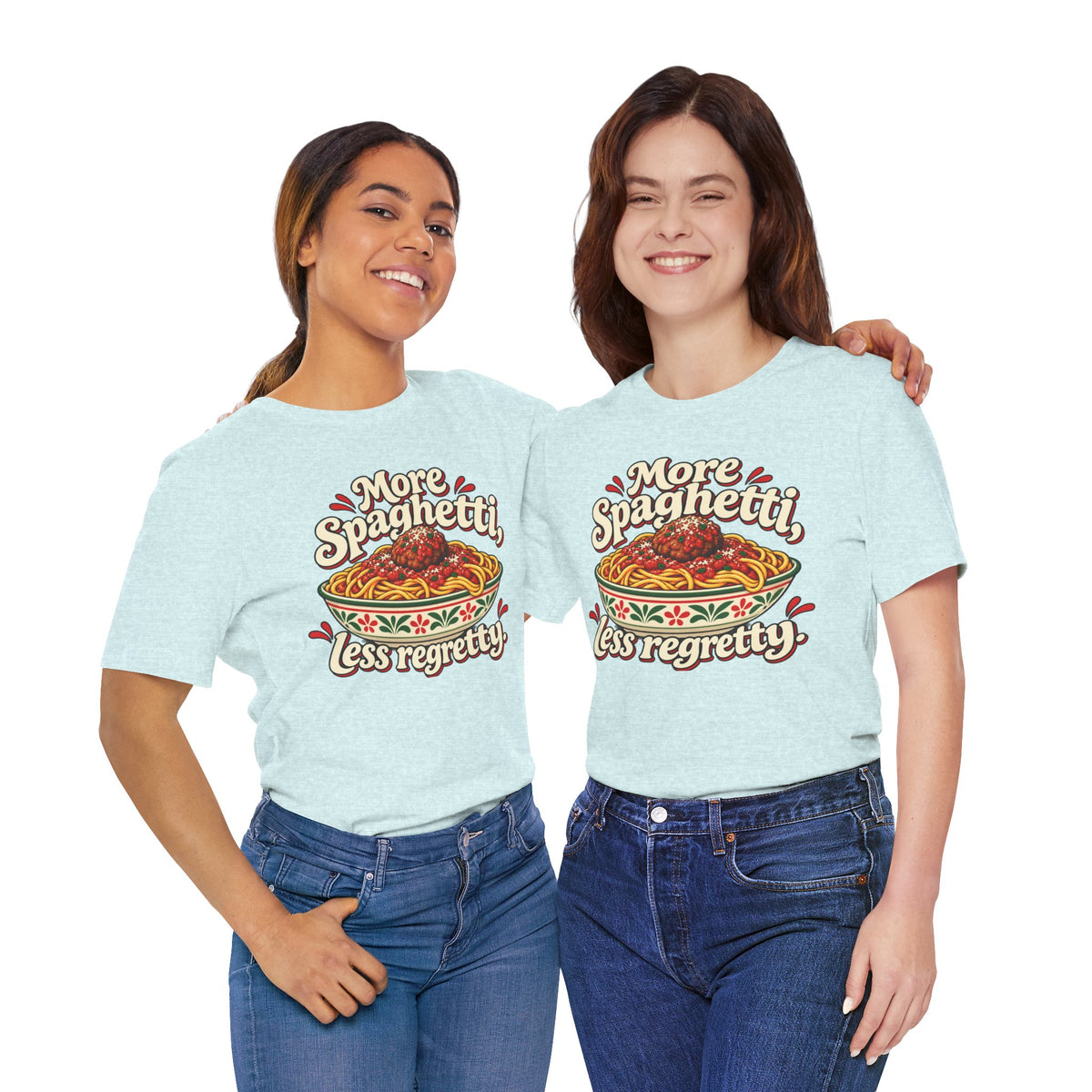 More Spaghetti Less Regretti Foodie Graphic Tee