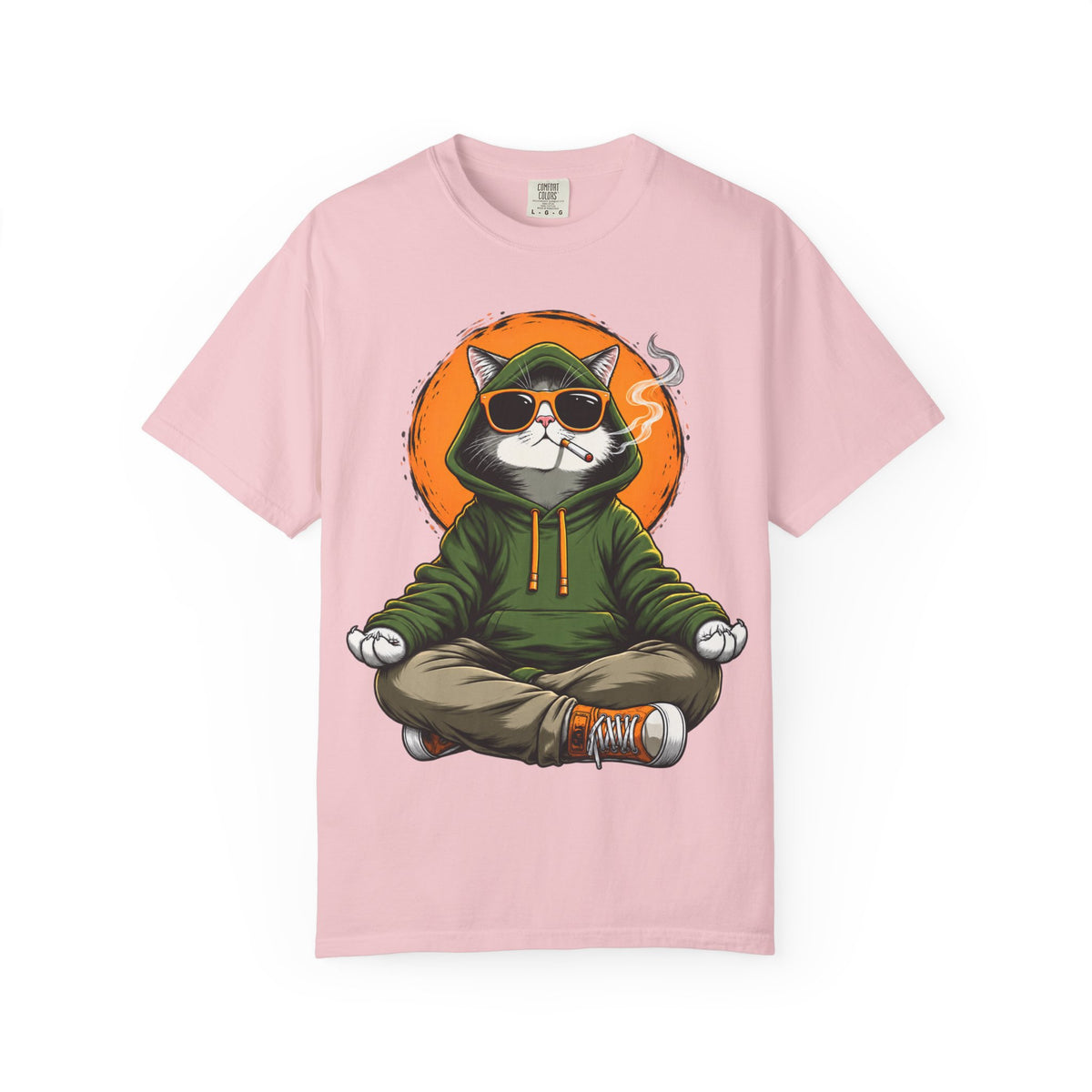 Meditating Cat in Sunglasses T-Shirt