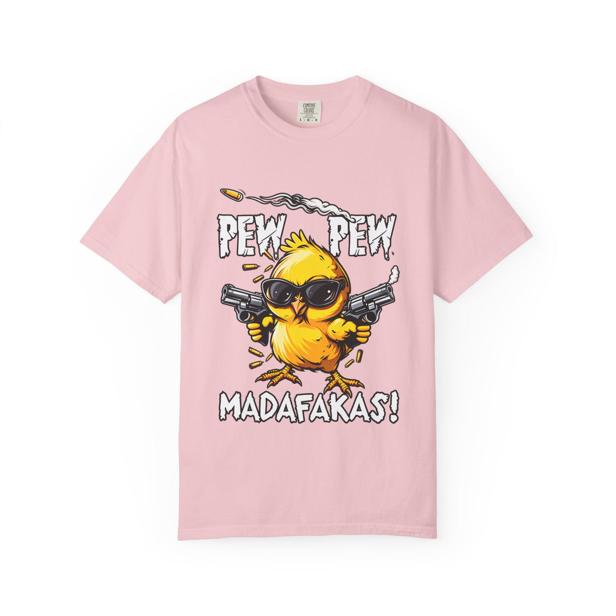 Pew Pew Madafakas Funny Duck Graphic T-Shirt
