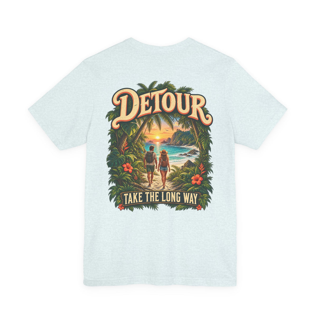 Detour Take the Long Way Tropical Adventure T-Shirt