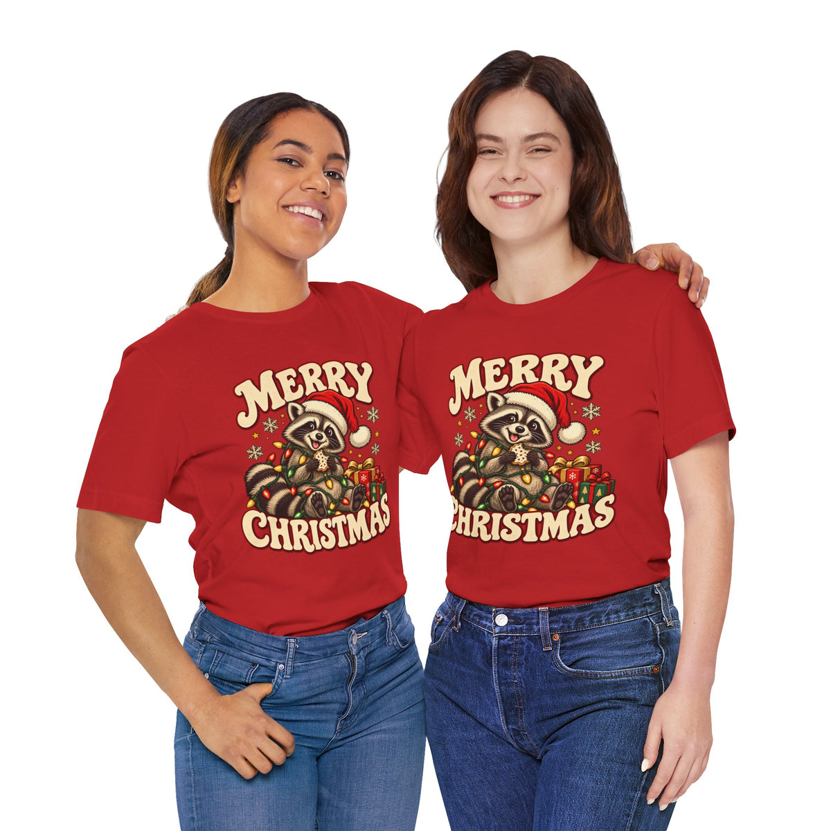 Merry Christmas Raccoon Tee