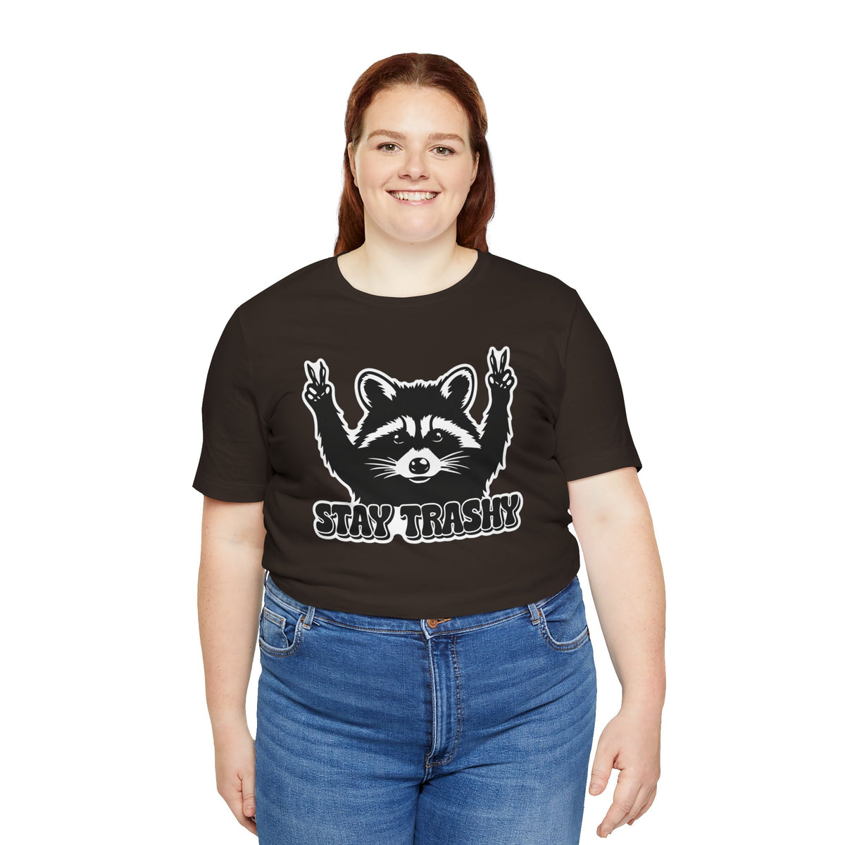 Stay Trashy Raccoon Graphic T-Shirt