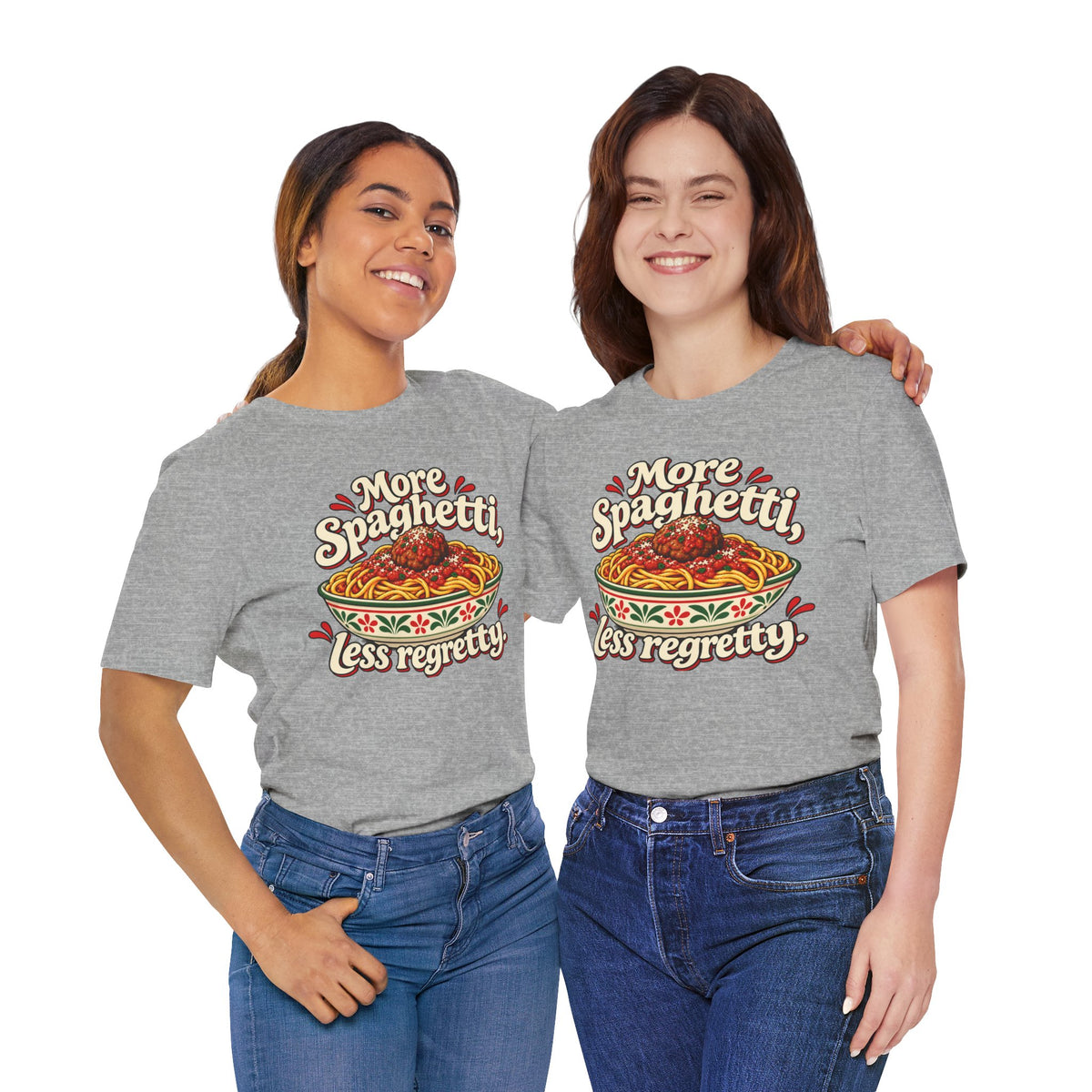 More Spaghetti Less Regretti Foodie Graphic Tee