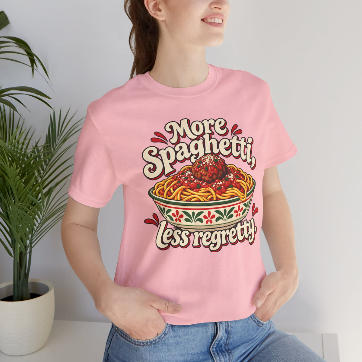More Spaghetti Less Regretti Foodie Graphic Tee