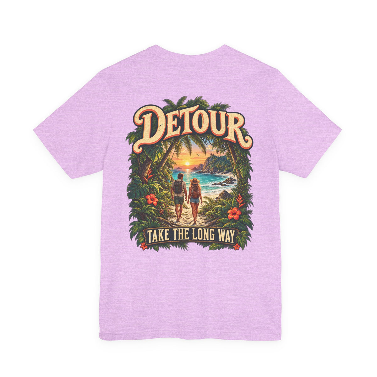 Detour Take the Long Way Tropical Adventure T-Shirt