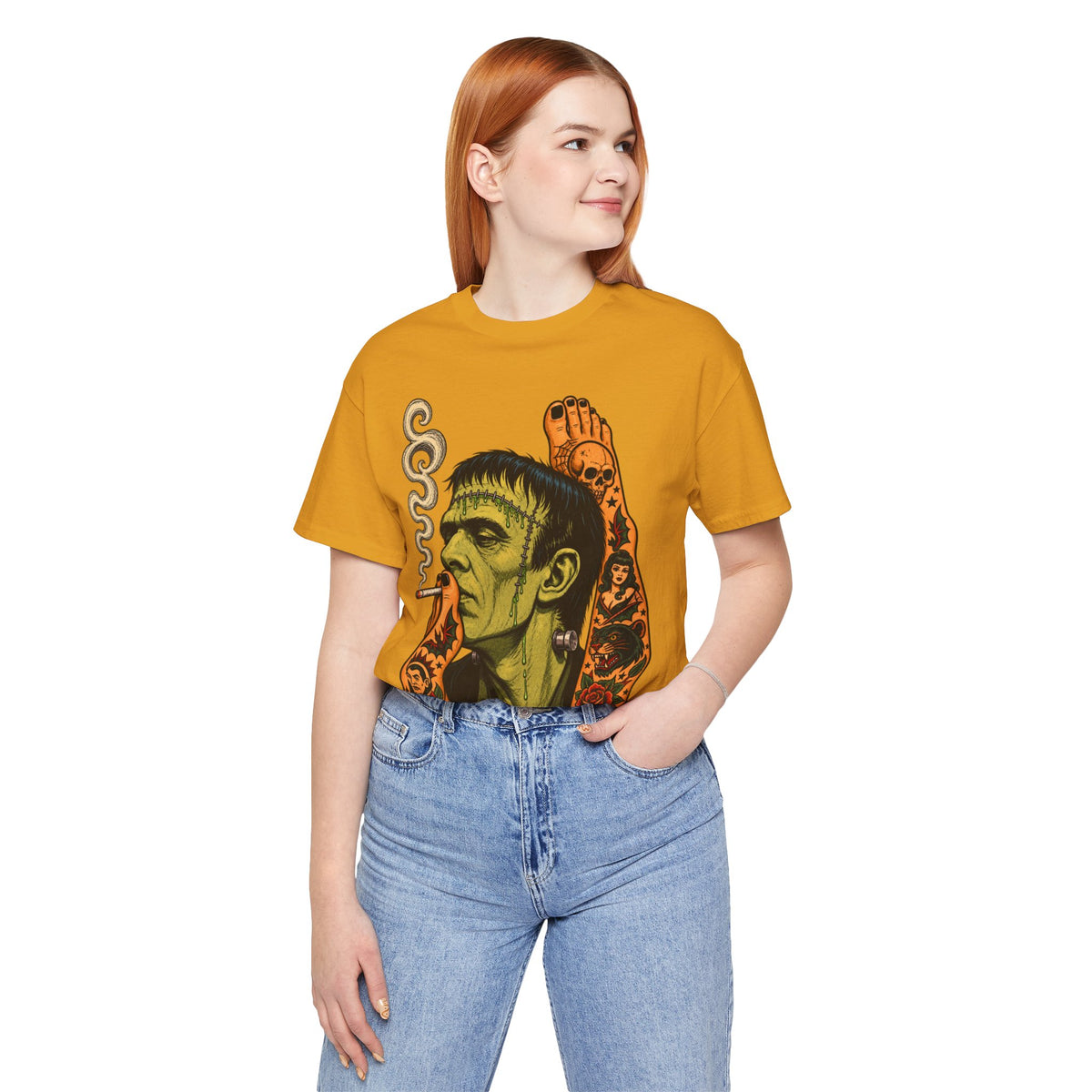 Vintage Frankenstein Smoking Monster T-Shirt