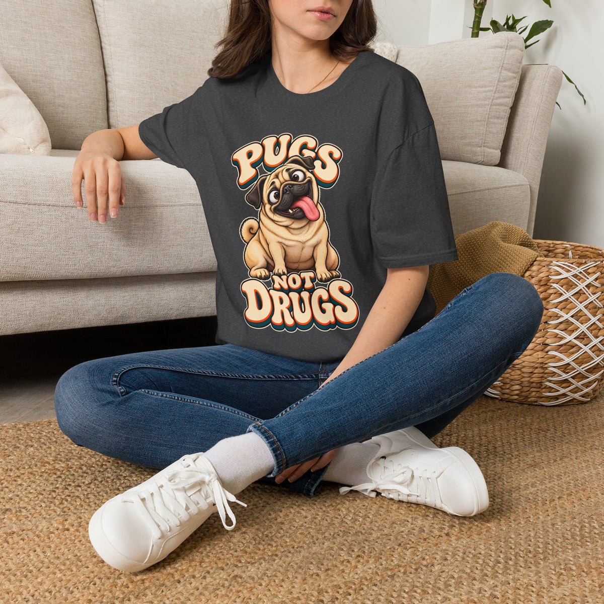 Pugs Not Drugs Funny Pug T-Shirt