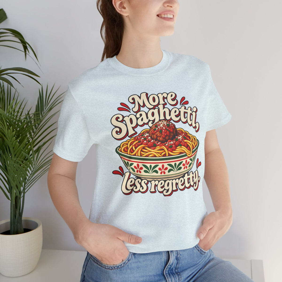 More Spaghetti Less Regretti Foodie Graphic Tee