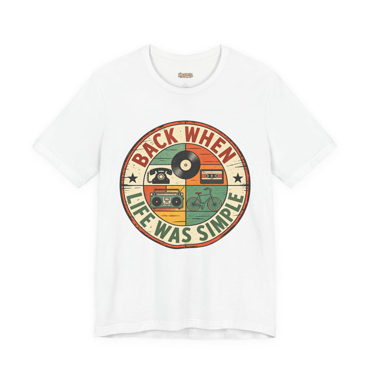 Back When Life Was Simple Vintage Retro T-Shirt