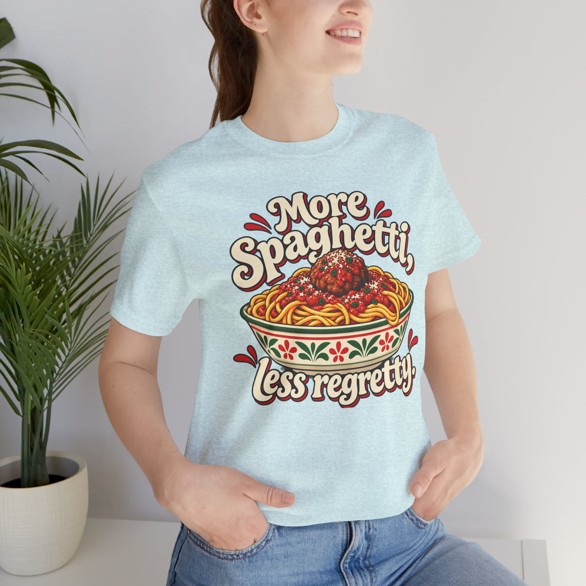 More Spaghetti Less Regretti Foodie Graphic Tee