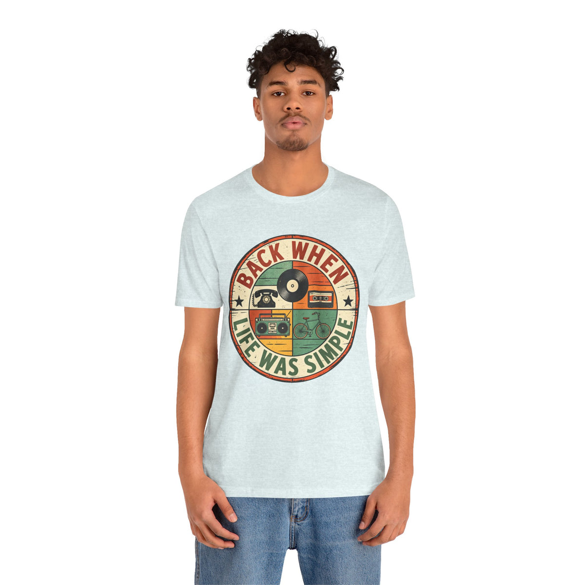 Back When Life Was Simple Vintage Retro T-Shirt