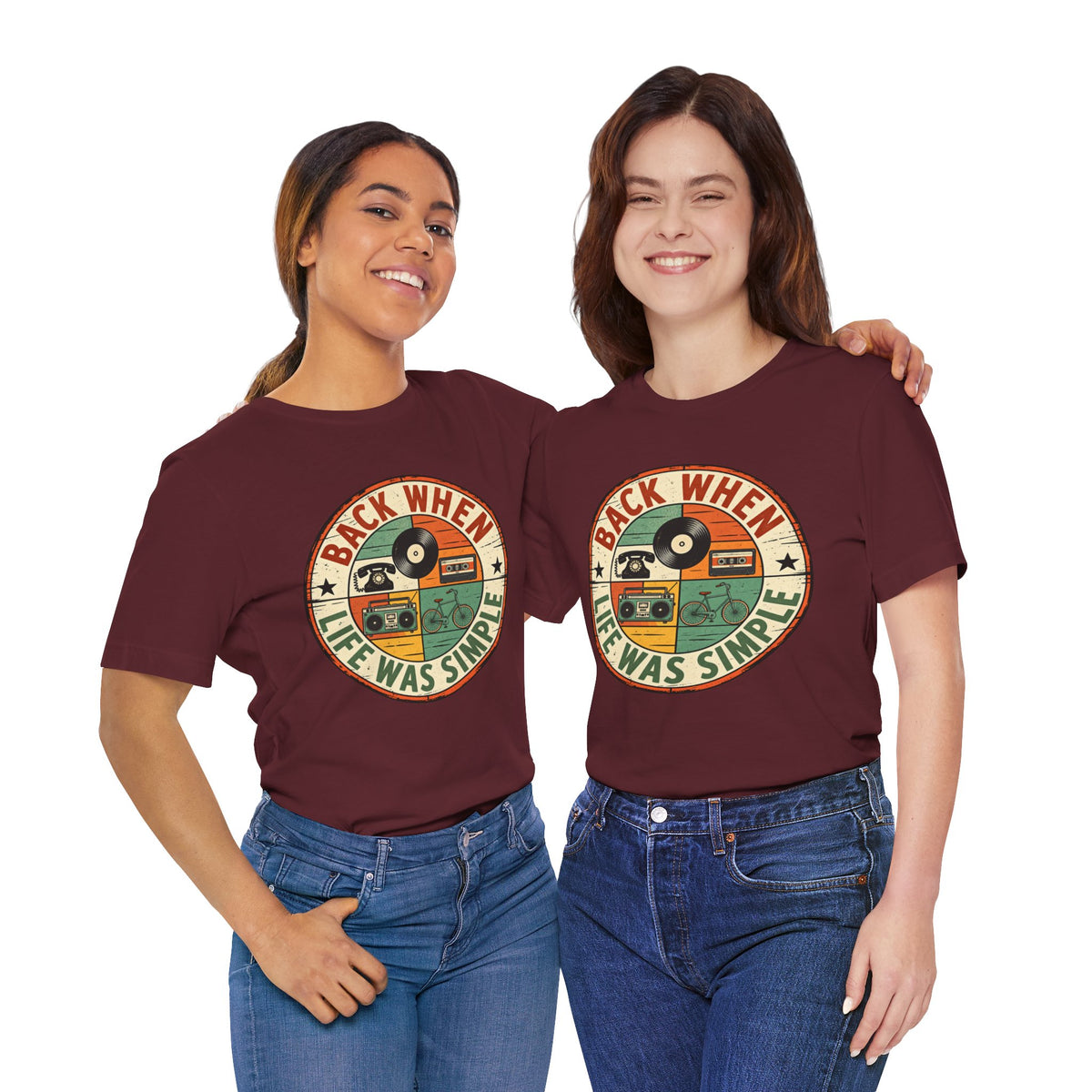 Back When Life Was Simple Vintage Retro T-Shirt