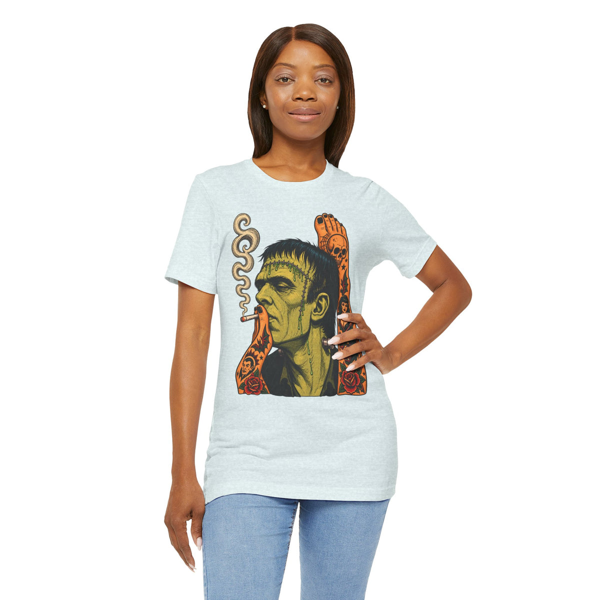Vintage Frankenstein Smoking Monster T-Shirt
