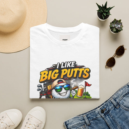 I Like Big Putts Golf T-Shirt — Funny Golf Cartoon 'And I Cannot Lie' Shirt