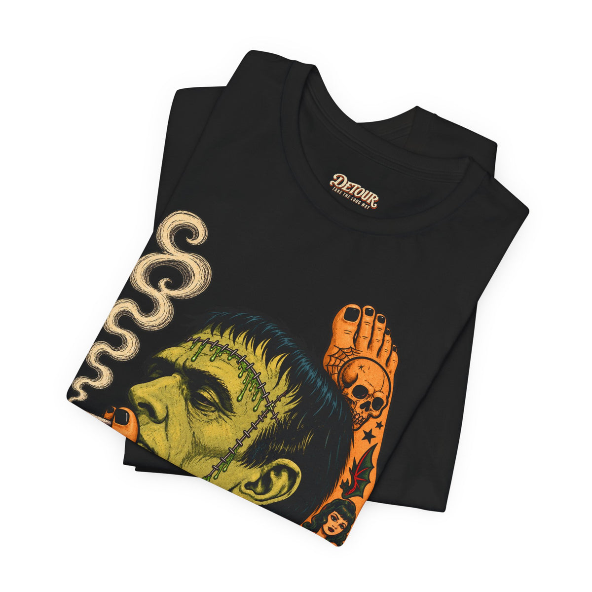Vintage Frankenstein Smoking Monster T-Shirt
