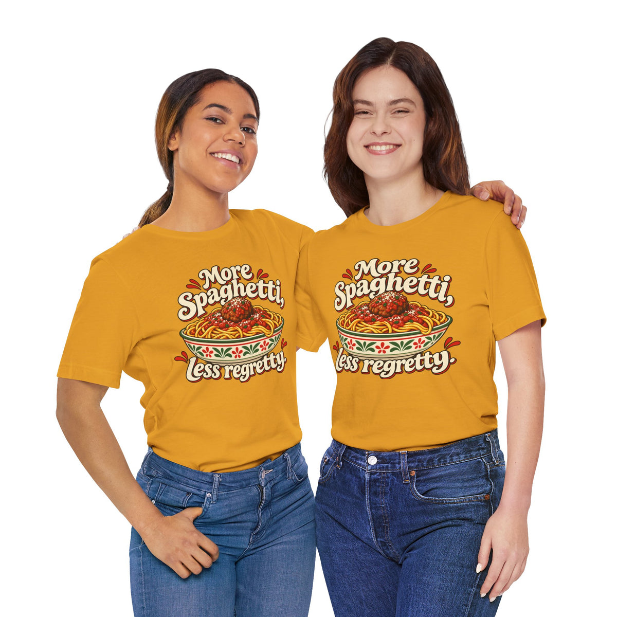 More Spaghetti Less Regretti Foodie Graphic Tee
