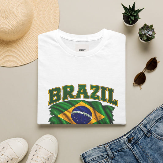 Brazil Flag T-Shirt — BRAZIL with Ordem e Progresso Graphic