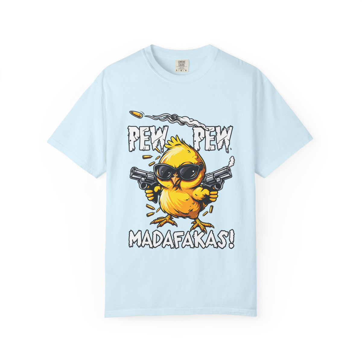 Pew Pew Madafakas Funny Duck Graphic T-Shirt