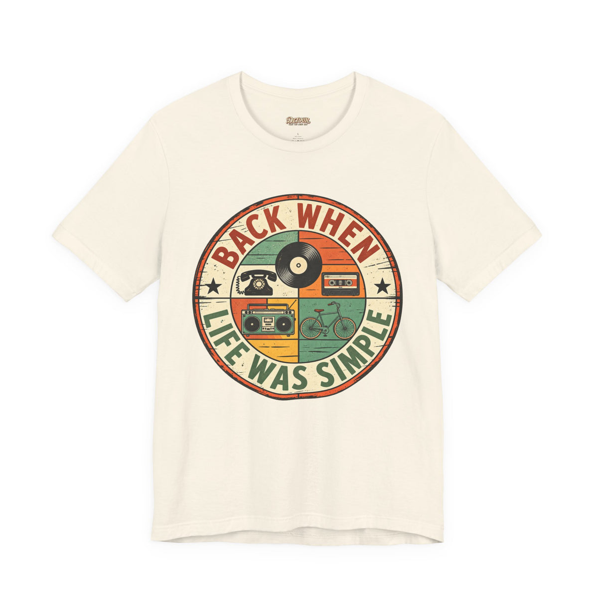 Back When Life Was Simple Vintage Retro T-Shirt