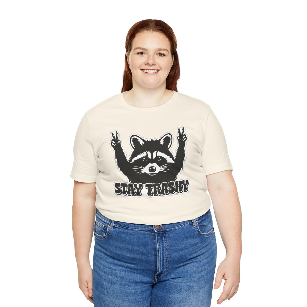 Stay Trashy Raccoon Graphic T-Shirt