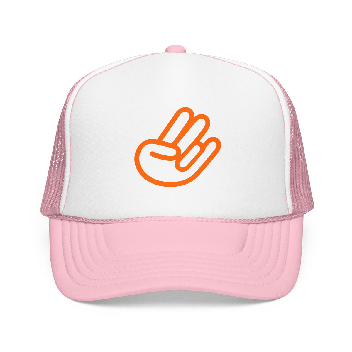 Shocker Foam Trucker Hat — Retro Orange Surf Vibe Mesh Cap