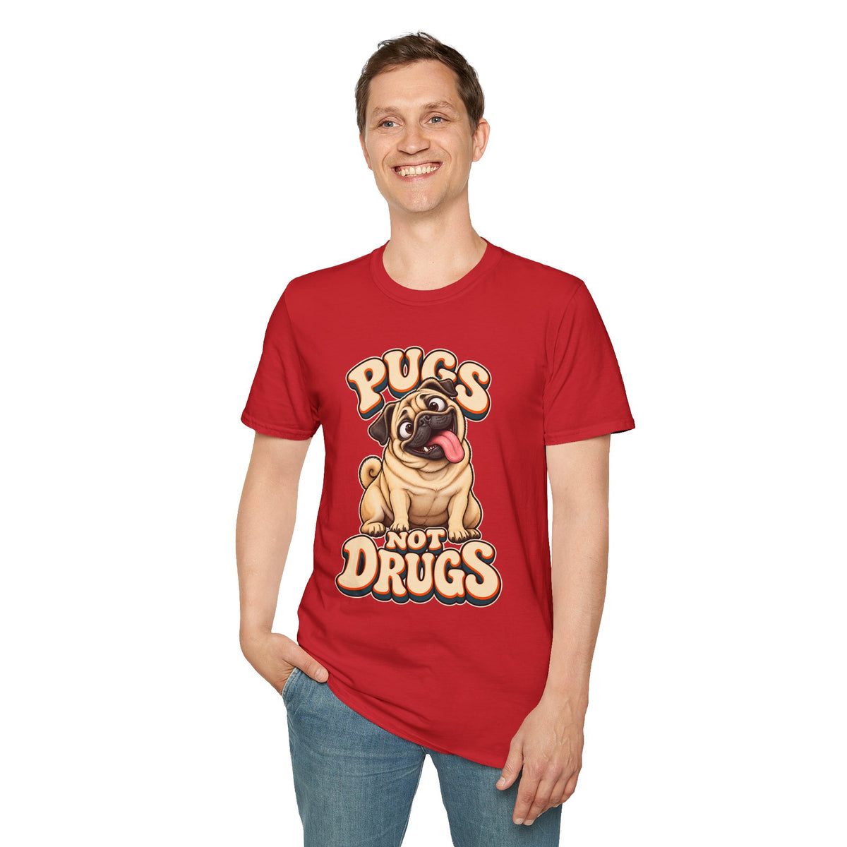 Pugs Not Drugs Funny Pug T-Shirt
