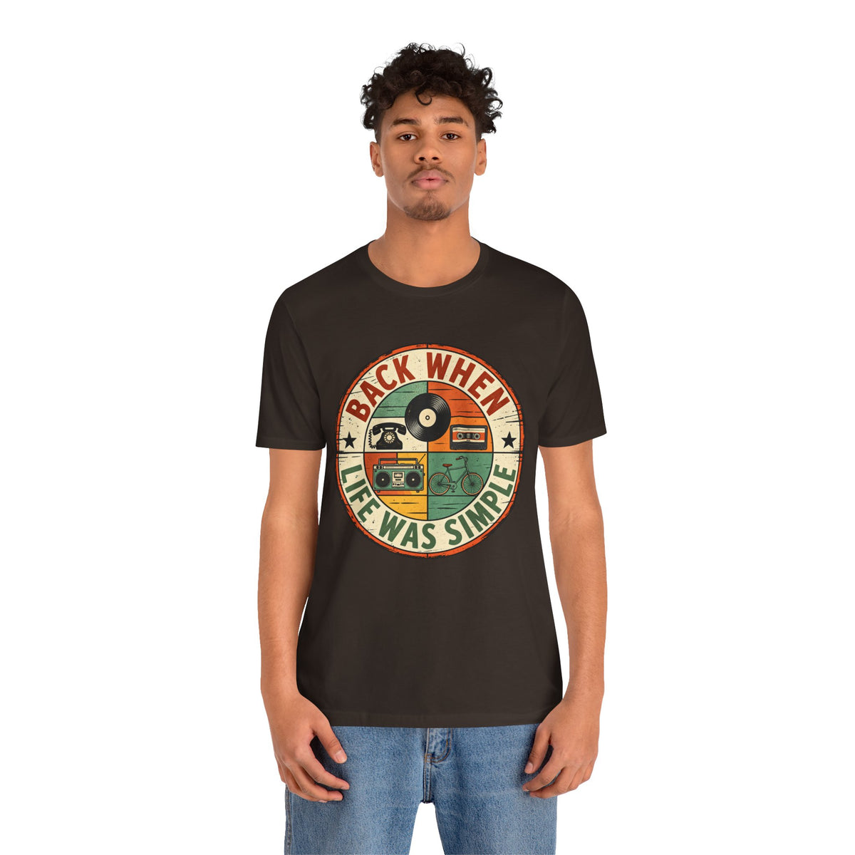 Back When Life Was Simple Vintage Retro T-Shirt