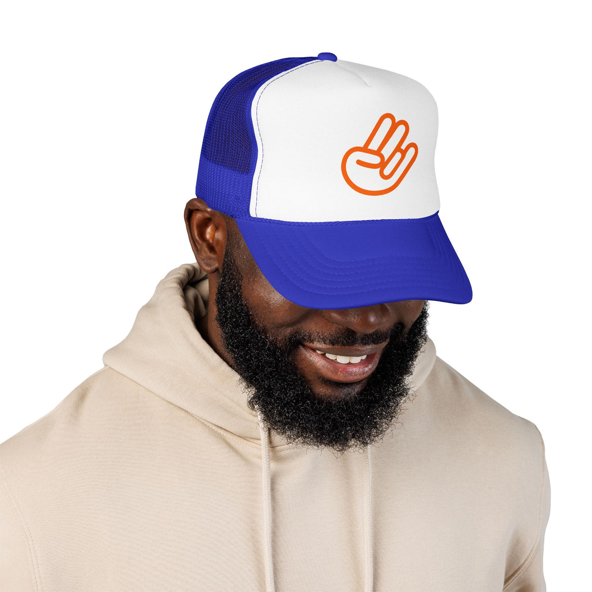 Shocker Foam Trucker Hat — Retro Orange Surf Vibe Mesh Cap