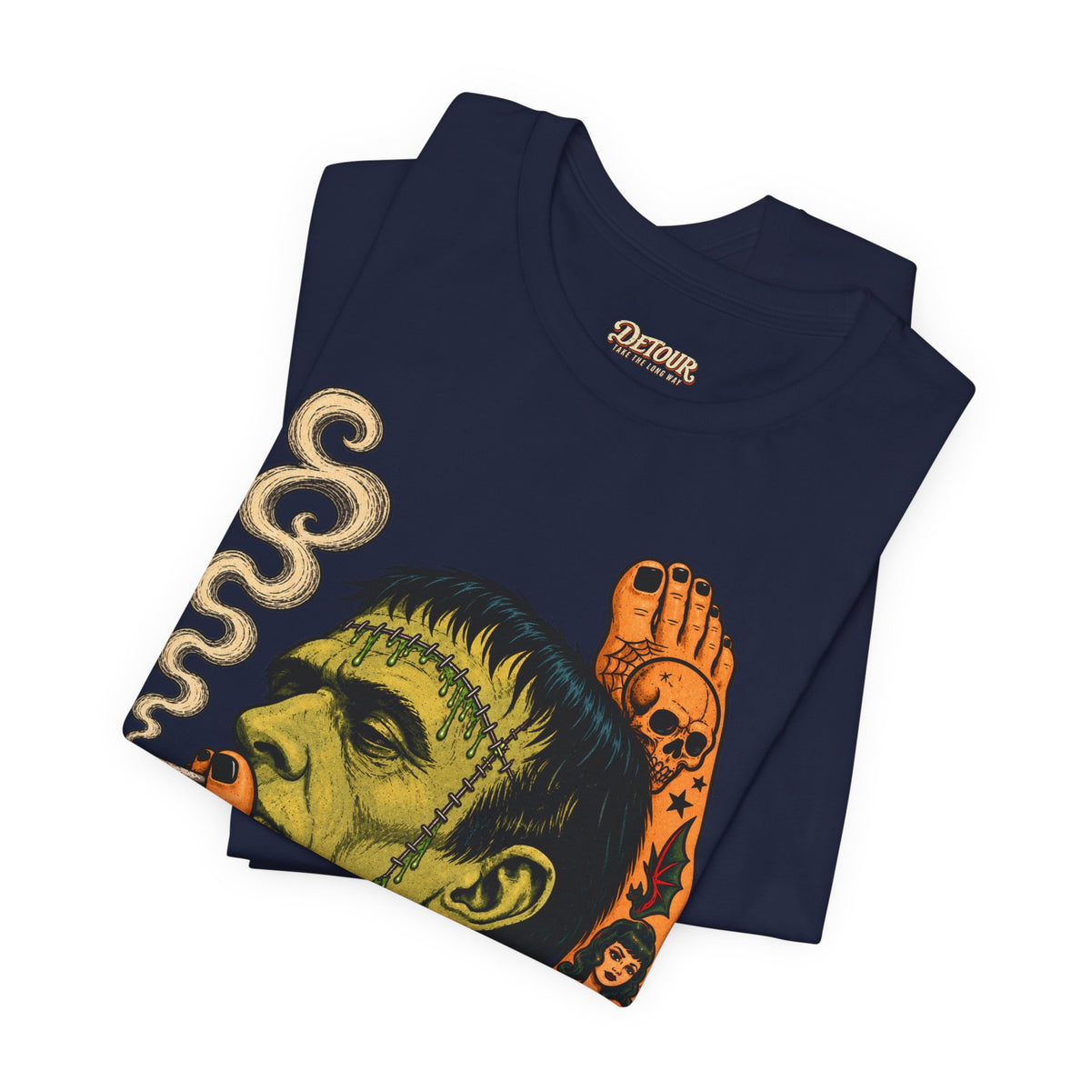 Vintage Frankenstein Smoking Monster T-Shirt