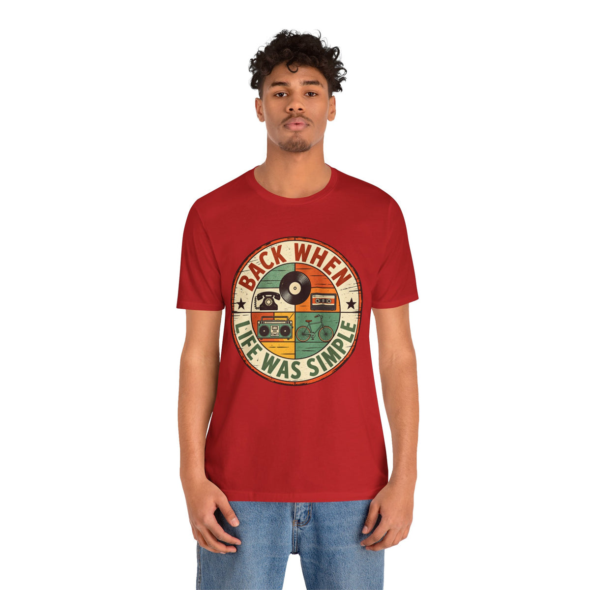 Back When Life Was Simple Vintage Retro T-Shirt