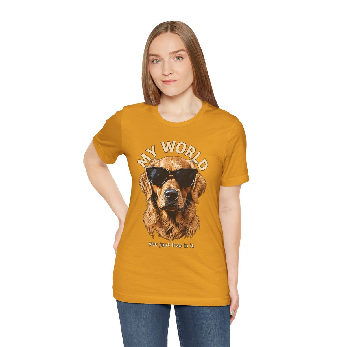 My World Golden Retriever Sunglasses T-Shirt