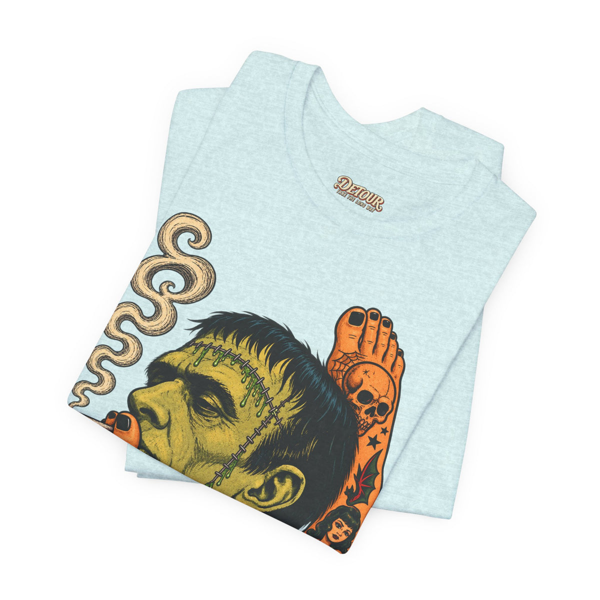 Vintage Frankenstein Smoking Monster T-Shirt