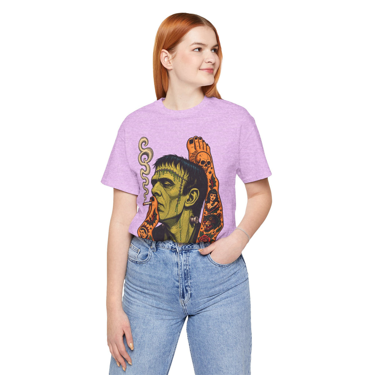 Vintage Frankenstein Smoking Monster T-Shirt