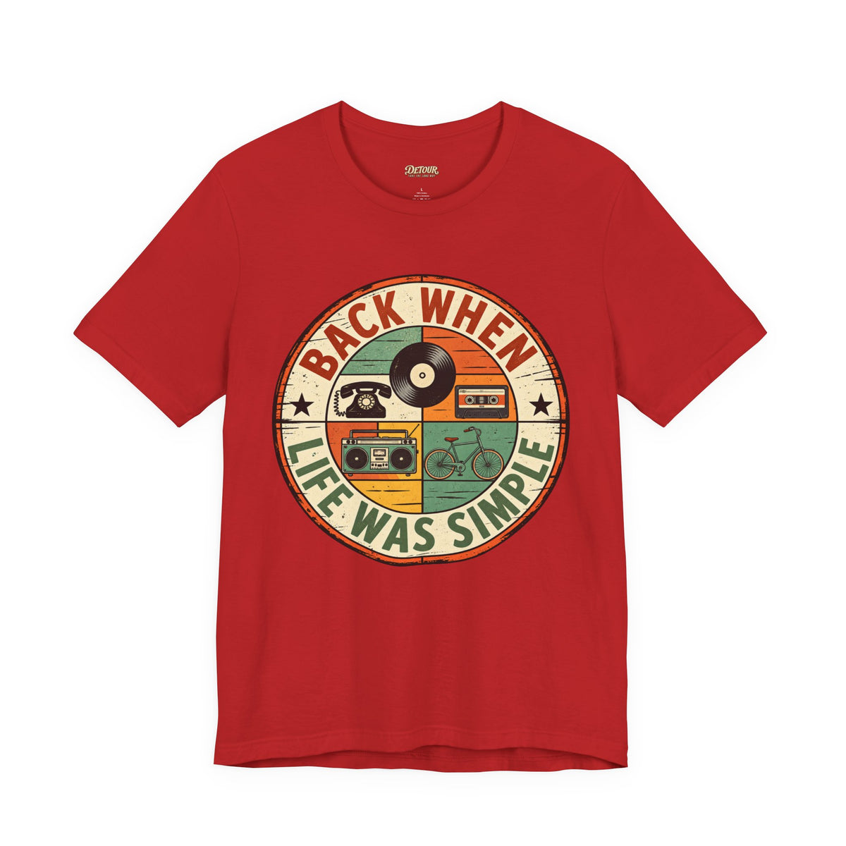 Back When Life Was Simple Vintage Retro T-Shirt